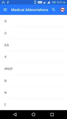 Medical Abbreviations android App screenshot 3